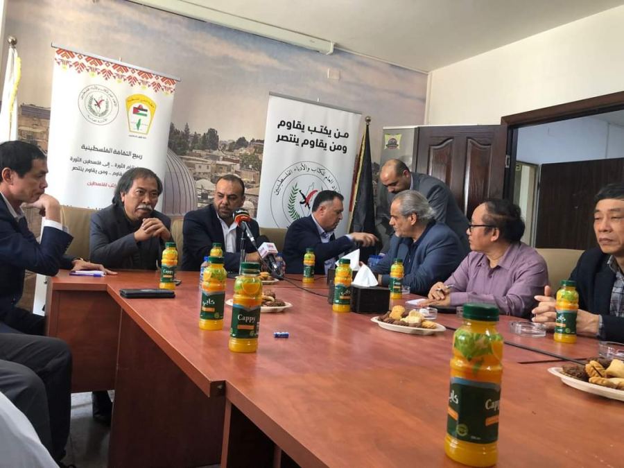 الاتحاد العام للكتّاب والأدباء يكرم كتّاب فيتنام بنهاية زيارته لفلسطين في مقر نقابة الصحفيين